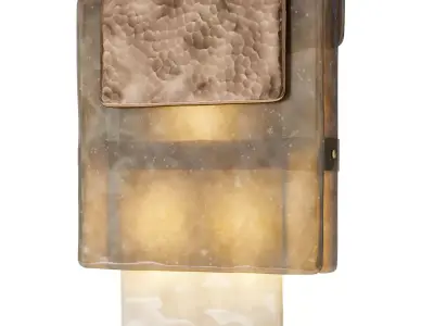 Charles Burnand Hand Silvered Mini Placche Wall Sconce Low-poly 3D model