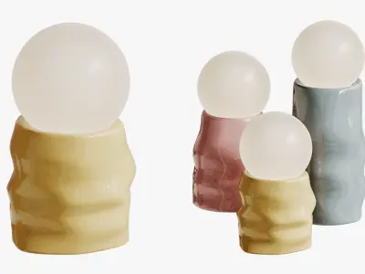 Table Lamp Handmade Ceramic Glossy Lamp 3D model