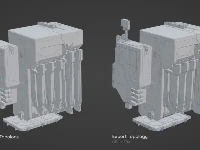 Space Base Sci Fi Buildings and Assets 3D Kit 3D model 3D model