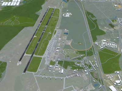 Mezhdunarodnyy Aeroport Nizhny Novgorod Low-poly 3D model