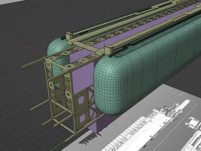air cargo ship 3D model