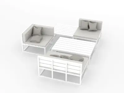 Garden Furniture Set 003 3D model