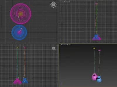 Olsson and Jensen Ceiling lamp blue 3D model