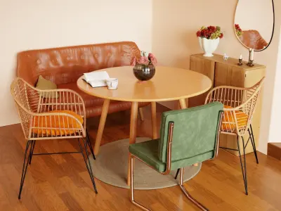 Dining Room Table Set - Cozy Mornings 3D model