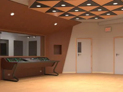  Empty Recording Studio Interior 