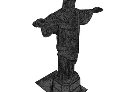 Christ the Redeemer Statue LowPoly Low-poly 3D model