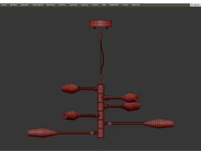 Paulette Chandelier Low-poly 3D model