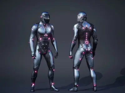 Sci-Fi Male 1 Low-poly 3D model