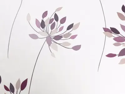 Purple Floral Sprig Wallpaper Texture Texture