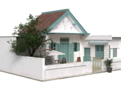 Indonesia Heritage House 9 Low-poly 3D model