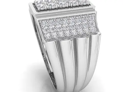 Small fancy mans ring 3D print model get