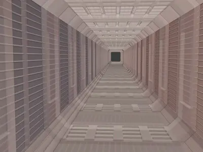 scifi tunnel Low-poly 3D model