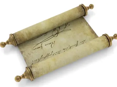 Ancient Scroll 2 3D model