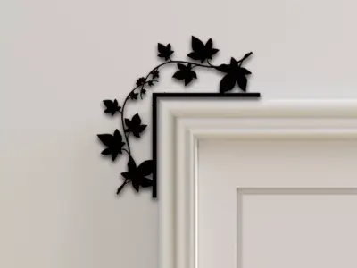 Flower Door Corner Decor 3D print model 7