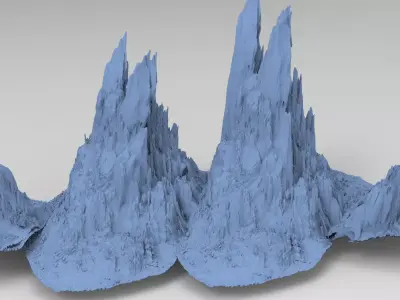 Cave Cliff Kit bash 1  3D model