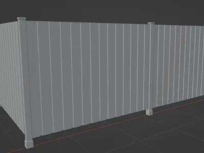 Metal Fence Free low-poly 3D model purchase