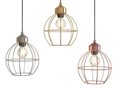 Chandelier low poly 3d models collection 10 pieces Low-poly 3D model