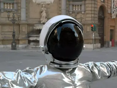 Spacesuit Astronaut Rigged Character - Astronauta Traje Espacial Low-poly 3D model