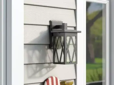 Dunphy Seeded Glass Outdoor Sconce 3D model