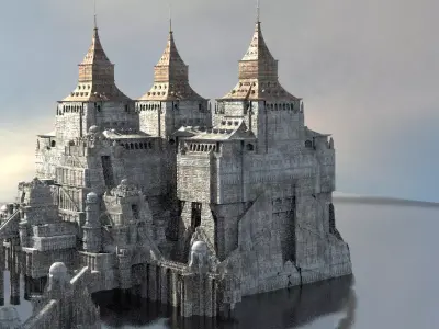 Fantasy Germanic Domes Structures  3D model