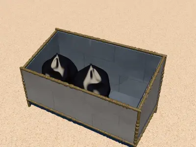 Spongebob 3D Garbage Container Low-poly 3D model