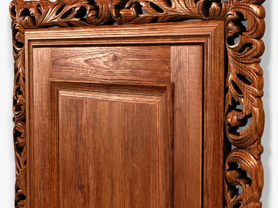 Door0045 ornate wooden door 3D model