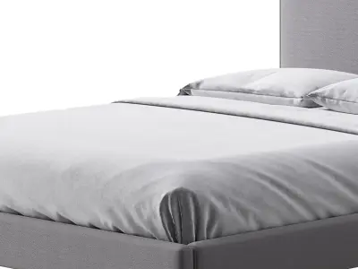 FACADE SHADOW VELVET QUEEN BED 3D model