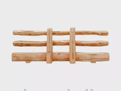 Historic Aged Timber Crossing for 3D Environments Low-poly 3D model