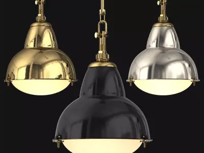 1950s Paris Street Lamp Pendant 3D model