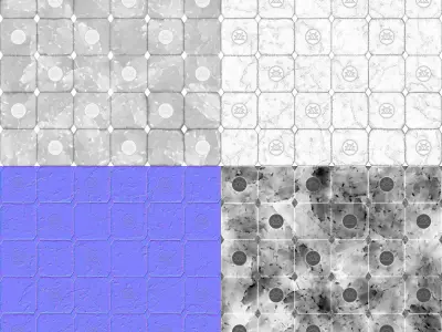 Stylized Ornamet Floor 2K PBR Ready Texture