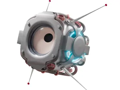 Sci-Fi Eye Bot Expressive Robot  Pet  3D model