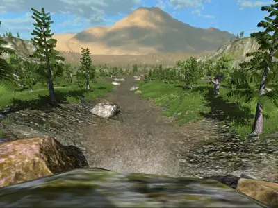 Forest Lake  Low-poly 3D model