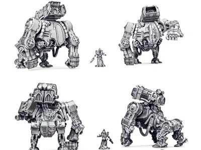 Dark Techno Gorillax Obsidion Automata 3D print model