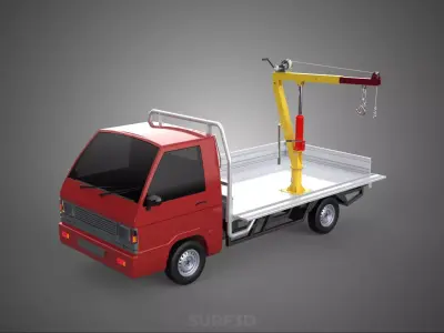 DROP SIDE CRANE HOIST HAND WINCH LOAD BED GATE DOOR PICKUP TRUCK 3D model