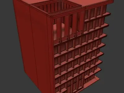 Modern office building No 4 3D model