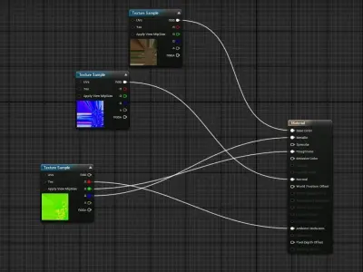 Torch wooden spear in middle of grassy field Low-poly 3D model