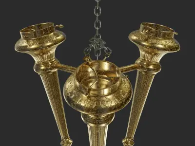 Medieval chandelier 3D model