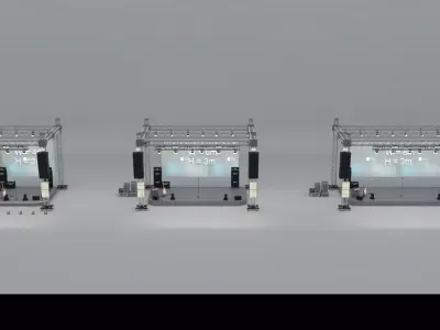 Modular Truss Event Stage 3D model