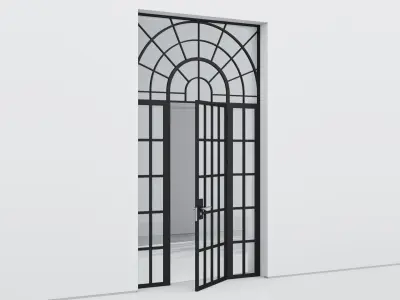 Aluminium door 327 3D model