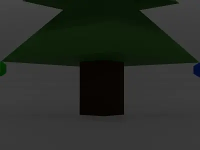 Christmas Xmas Tree No Lights No Gifts Low-poly 3D model