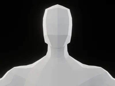 Low Poly Rigged Male Character Neutral Low-poly 3D model
