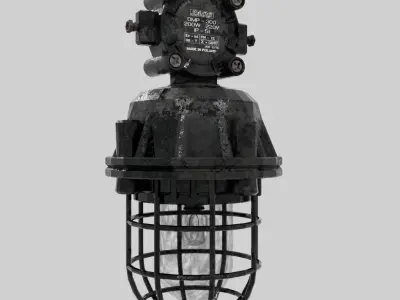 Industrial Lamp OMP300 2 Free low-poly 3D model