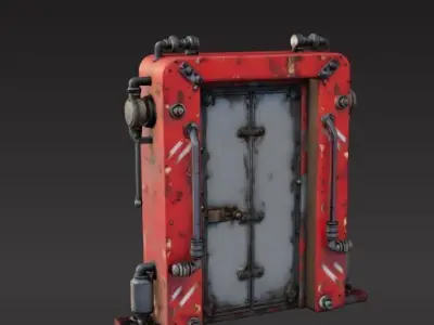 futuristic sci-fi door 3D print model shop