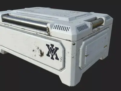 Sci-fi Crate Game Ready Low-poly 3D model