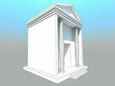 Tample - Low poly egyptian temple Low-poly 3D model