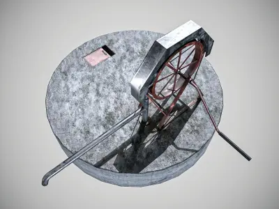 Tube well Pack Low-poly 3D model