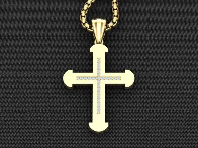 Cross Light Gold 3CP084 3DM STL 3D model