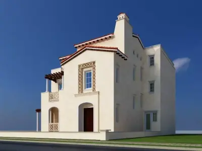 Andulasian Villa 500SqYds 3D model