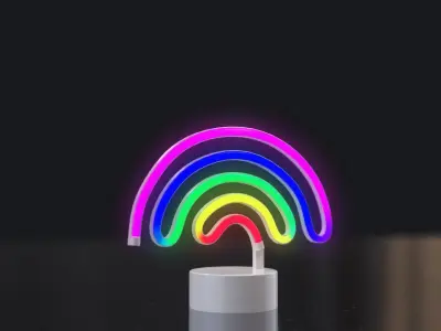 Neon Lights Low-poly 3D model