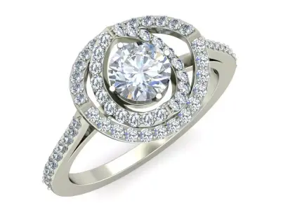 Women Wedding Engagement  Ring 3D print model